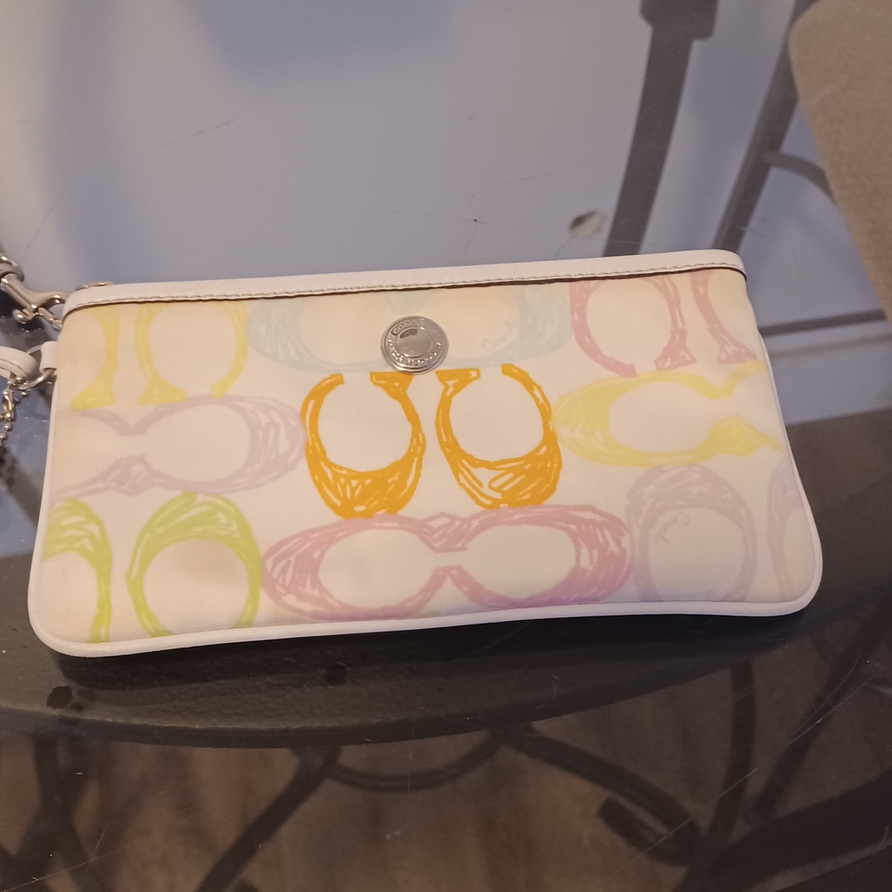 Coach Pastel Patterned Wristlet